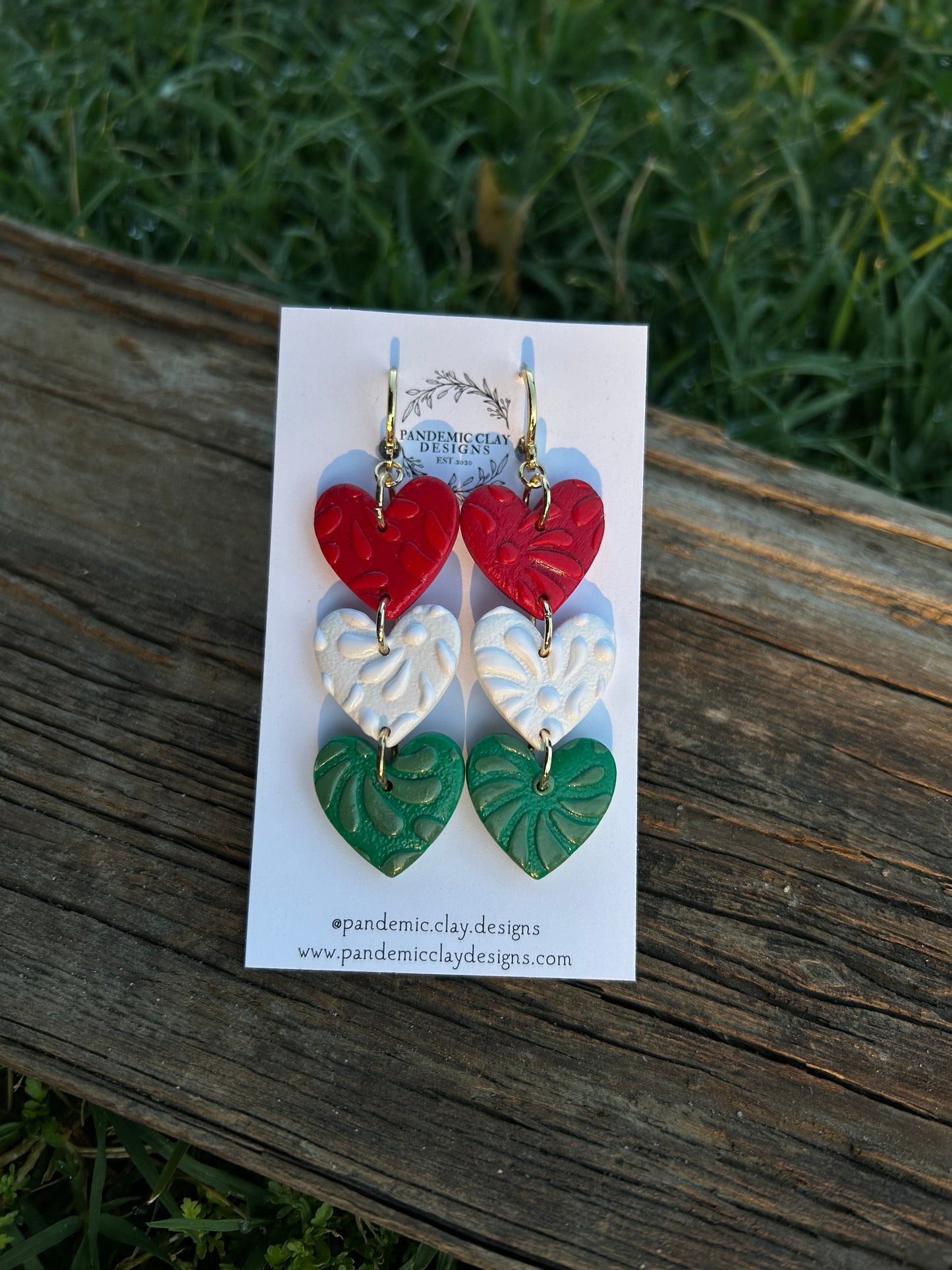Tri Color Talavera Hearts