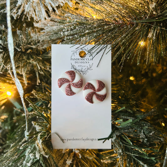 Medium Pink Peppermint Stud